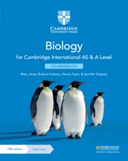 Cambridge International AS & A Level Biology Fifth Edition Coursebook with Digital Access (2 Years)