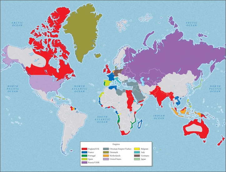 Source 12.1 The territories of nineteenth-century imperial powers